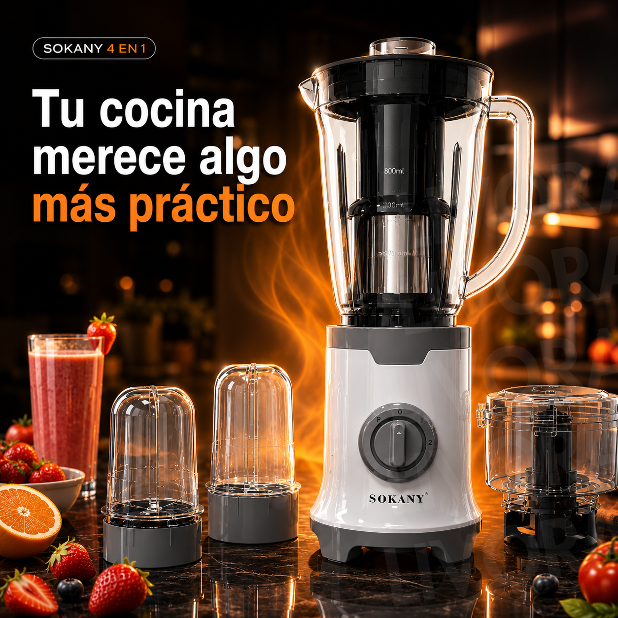 LICUADORA SOKANY 4 EN 1