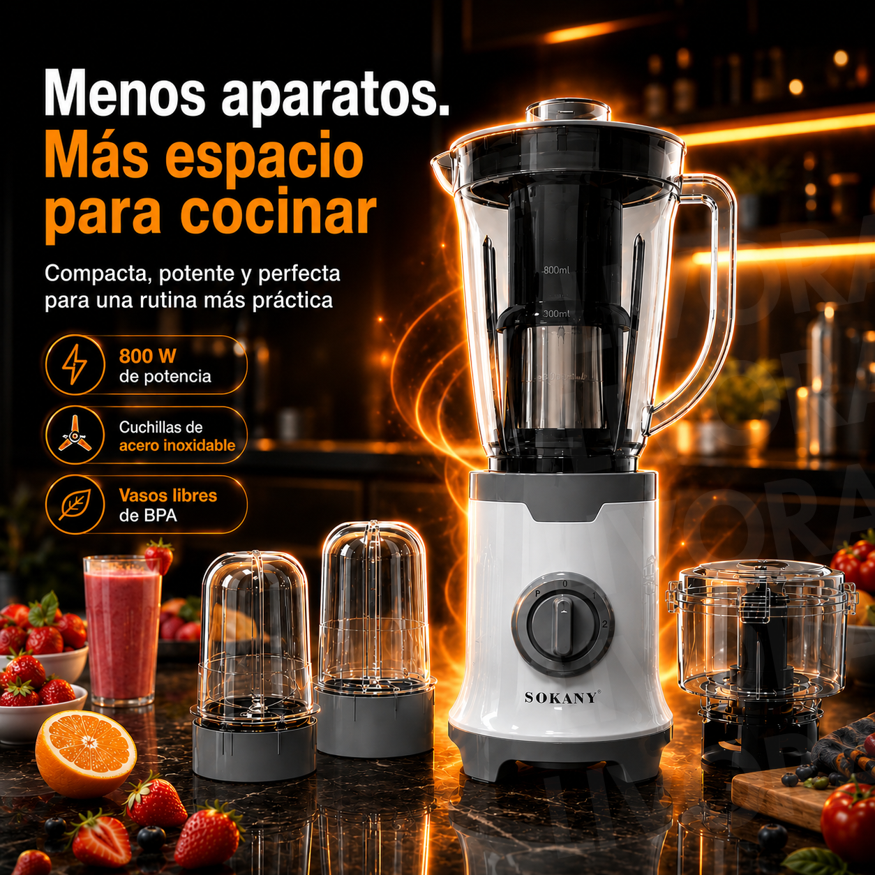 LICUADORA SOKANY 4 EN 1